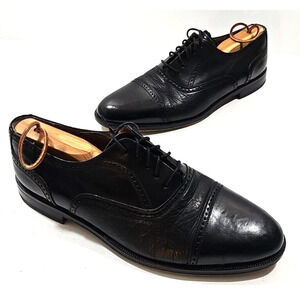 Mezlan ~Men’s Size 9.5W~ Black Oxfords Leather Dress Shoes Florence.